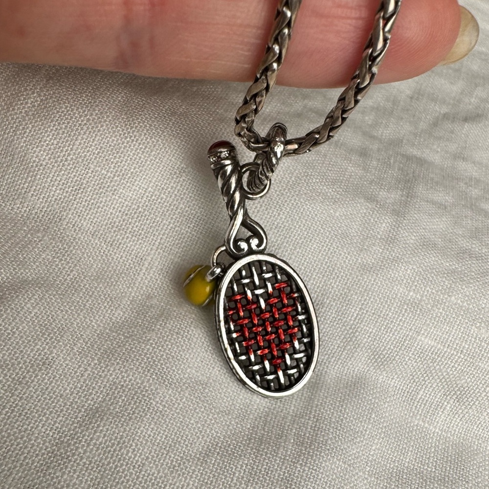 Vintage Brighton Love Tennis Charm